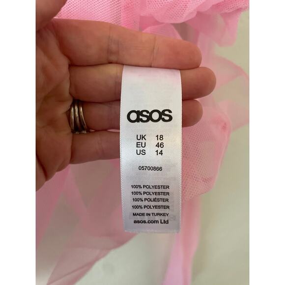 NWT ASOS Curve Sheer Hyper Feminine Mesh Top Puff Bow Sleeve Festival Rave Girly - Picture 7 of 8